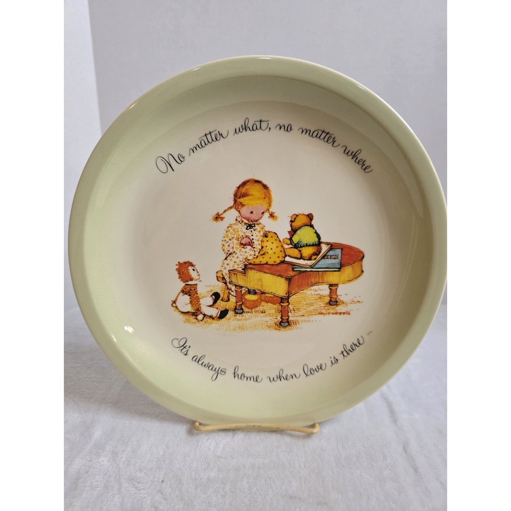 Holly Hobbie 10.5" Plate "No Matter What, No Matter Where Its Always Home 1972